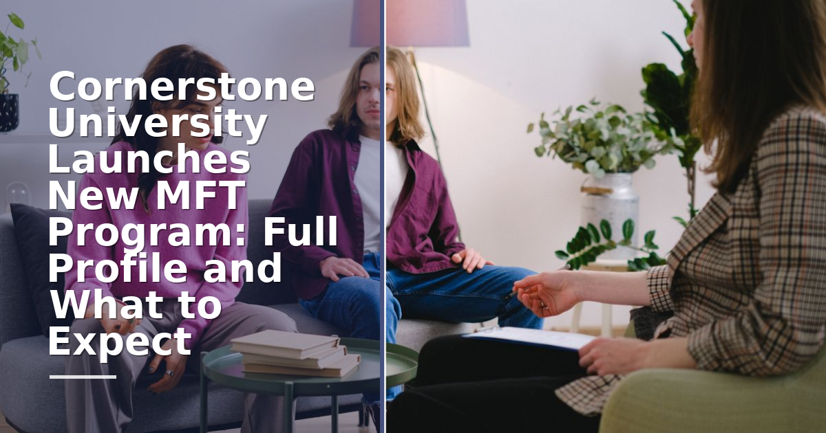 Cornerstone University Launches New MFT Program: Full Profile and What to Expect