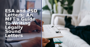 ESA and PSD Letters: An MFT's Guide to Writing Legally Sound Letters