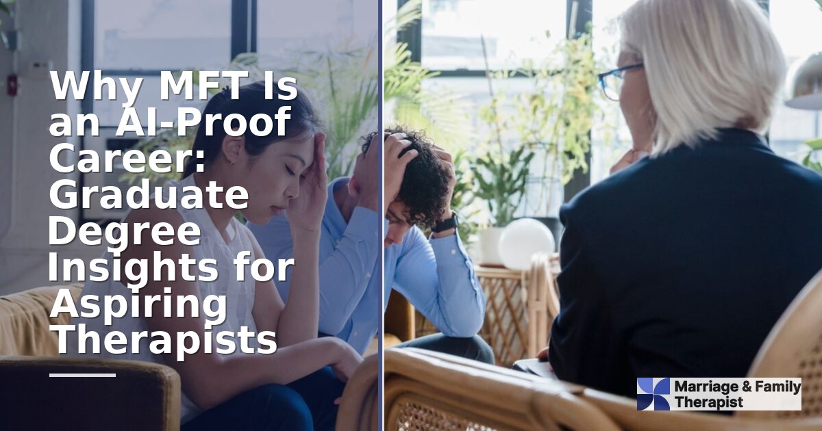 Is Therapy AI-Proof? MFT Career & Degree Outlook