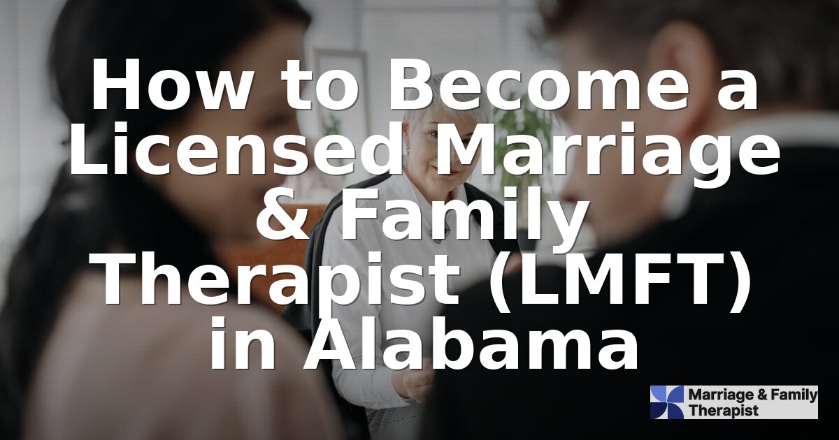How to Become an LMFT in Alabama: Requirements & Steps