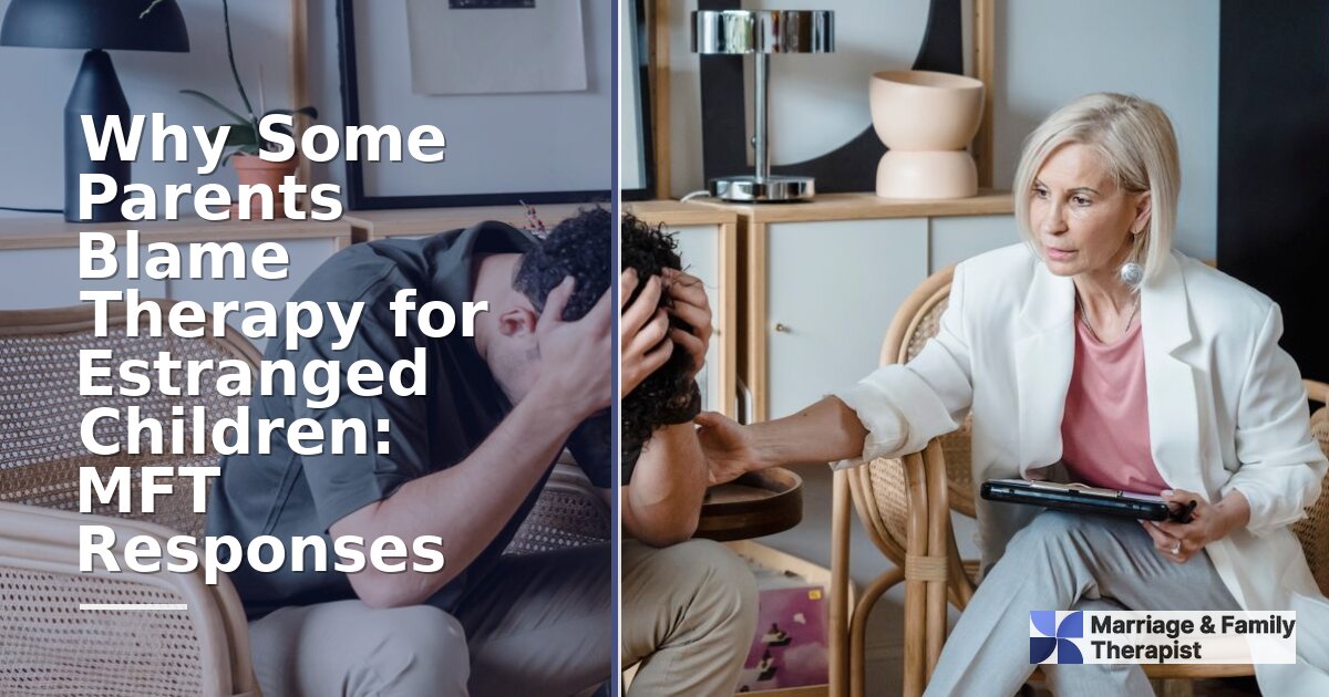 Why Parents Blame Therapy for Estrangement: MFT Responses