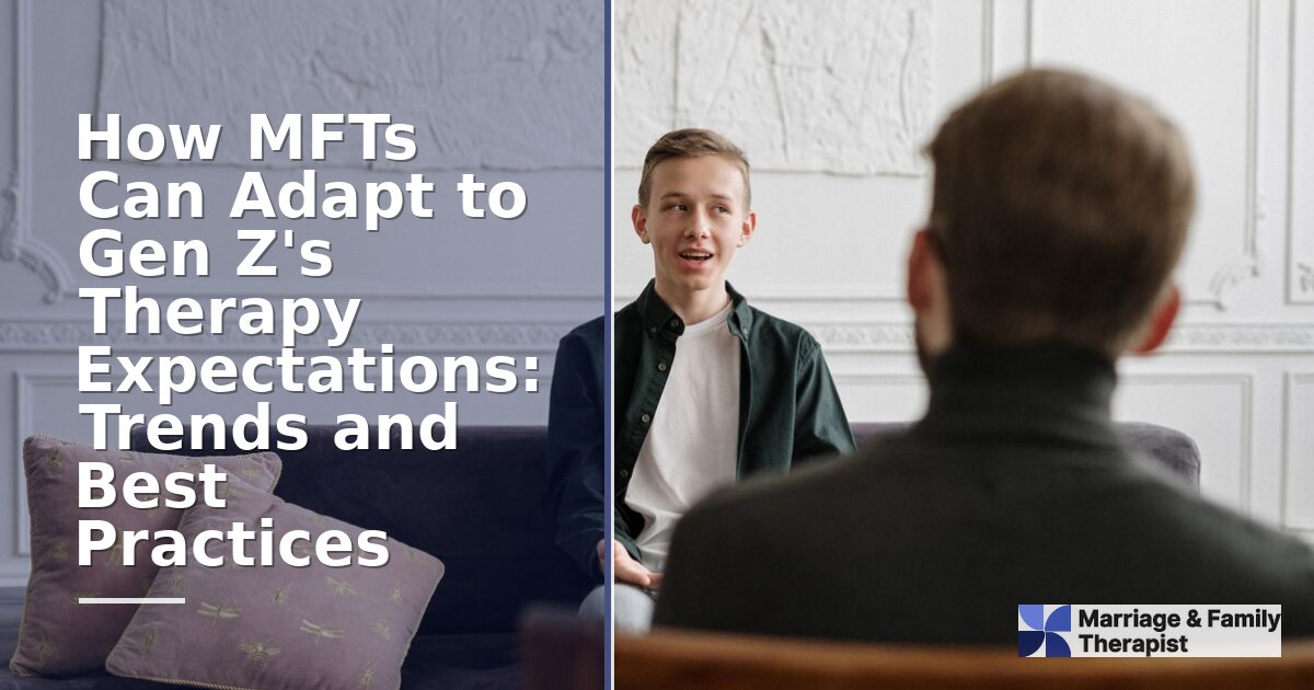 Gen Z Therapy Expectations: How MFTs Can Adapt in 2026