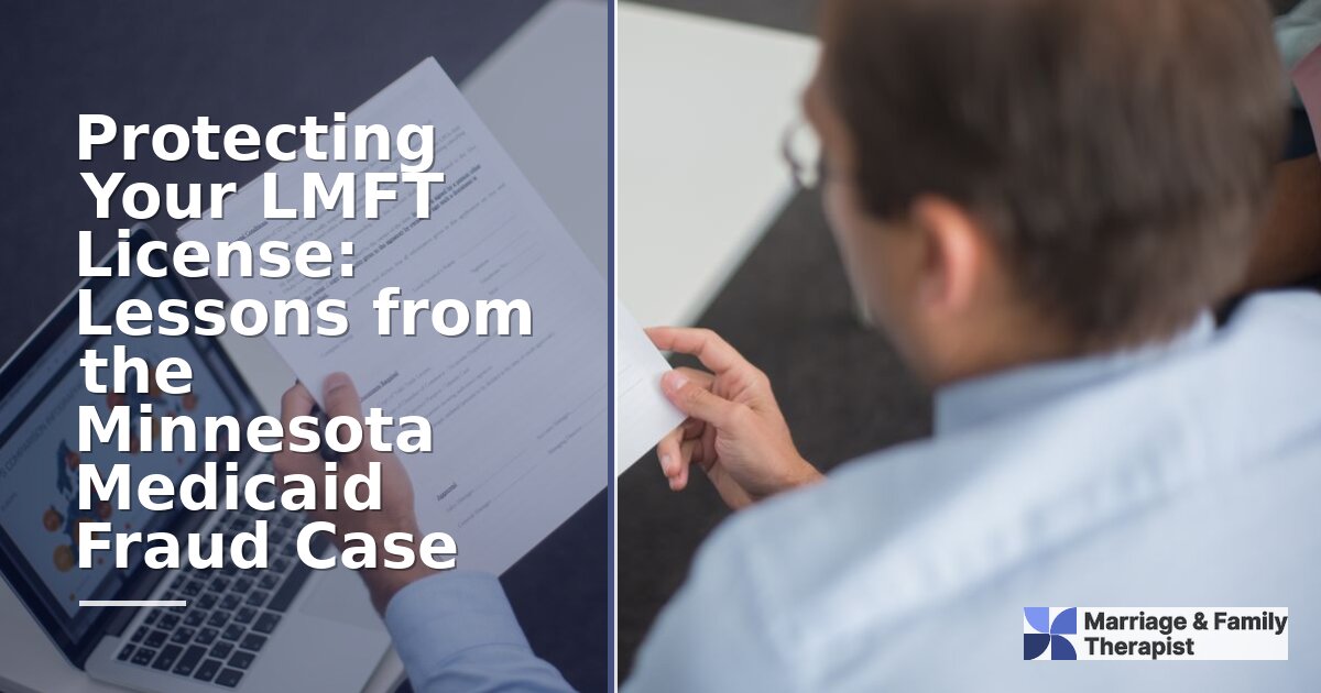 LMFT License Protection: MN Medicaid Fraud Case Lessons
