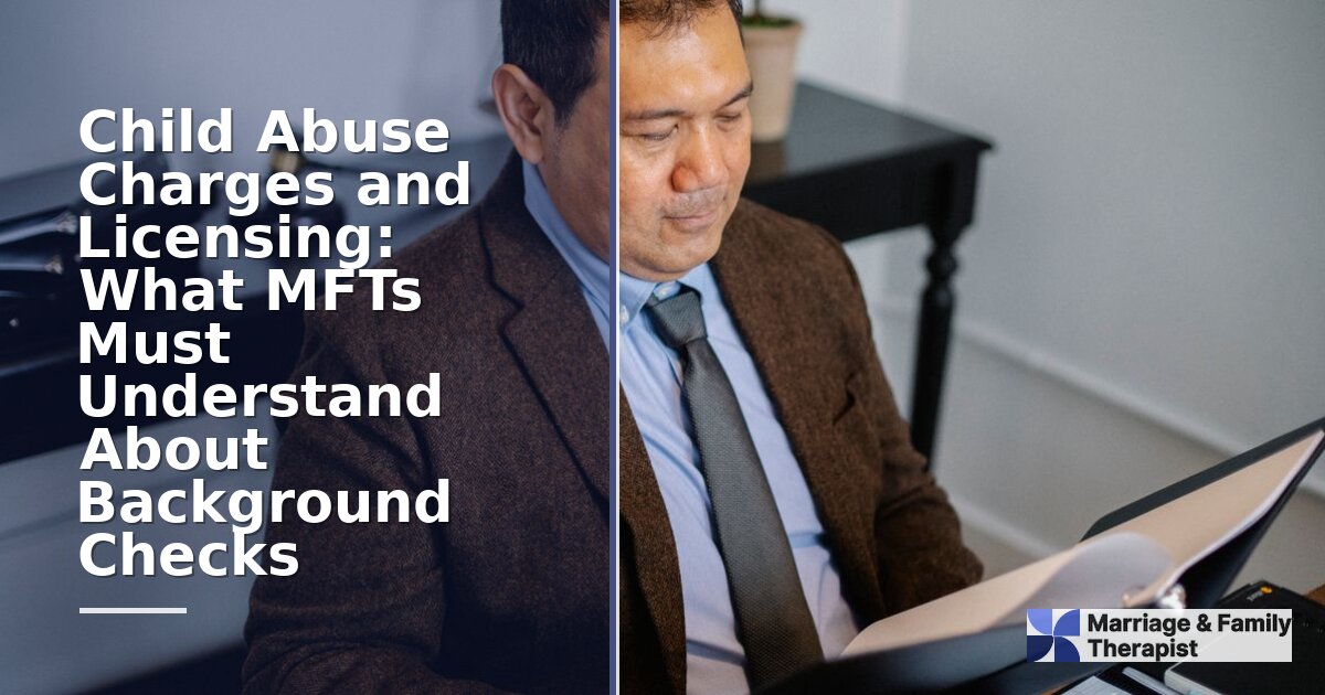 Child Abuse Charges & MFT Licensing: Background Check Guide
