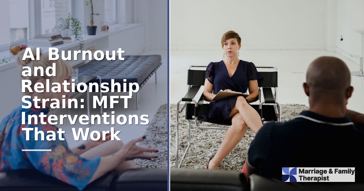 AI Burnout & Relationship Strain: MFT Interventions